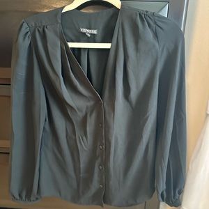 Black chiffon shirt